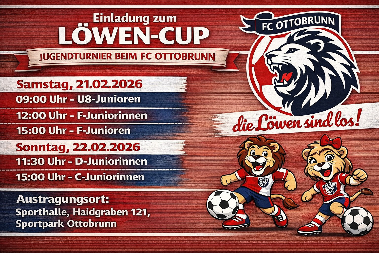 Plakat Löwen Cup FCO 02 2026 komprimiert
